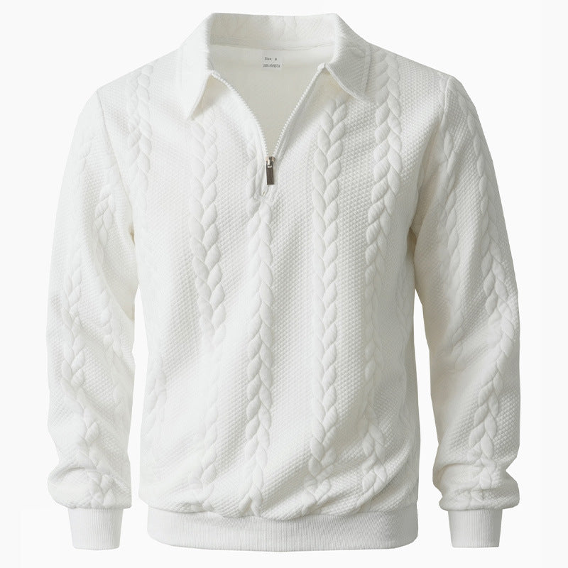 Camisola elegante com padrão e fecho