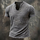 Rafael | T-shirt Vintage com Decote em V