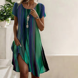 Moda Lusitana - Vestido Boho Casual com Degradê