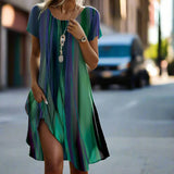 Moda Lusitana - Vestido Casual Boho com Degradê